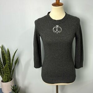 Juicy Couture Size S Gray Cashmere Blend Sweater